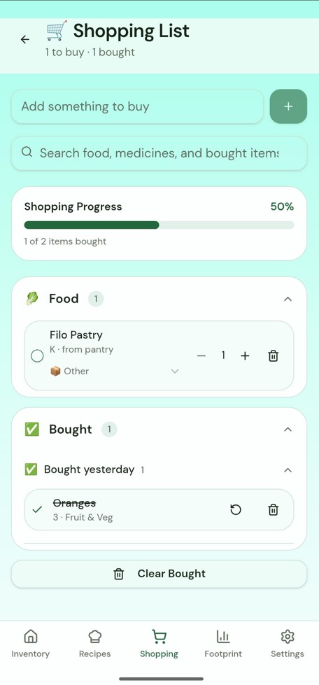 Shopping List